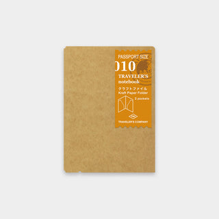 TRAVELER'S COMPANY - 010 Kraft Paper Folder TRAVELER'S notebook (Passport Size)-KOHEZI