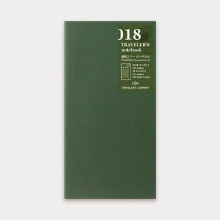 Travelers’s Company - 018 Free Diary (Weekly Vertical Refill)-KOHEZI