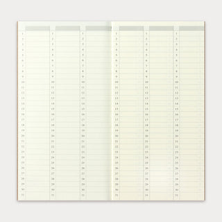 Travelers’s Company - 018 Free Diary (Weekly Vertical Refill)-KOHEZI