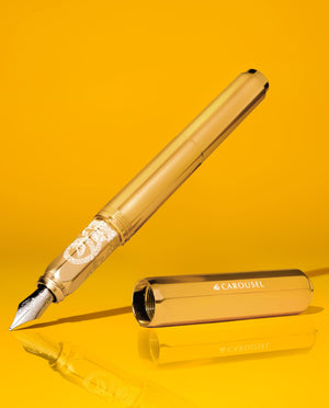 Ferris Wheel Press - Aluminum Carousel Fountain Pen (Plaited Gold Tress)