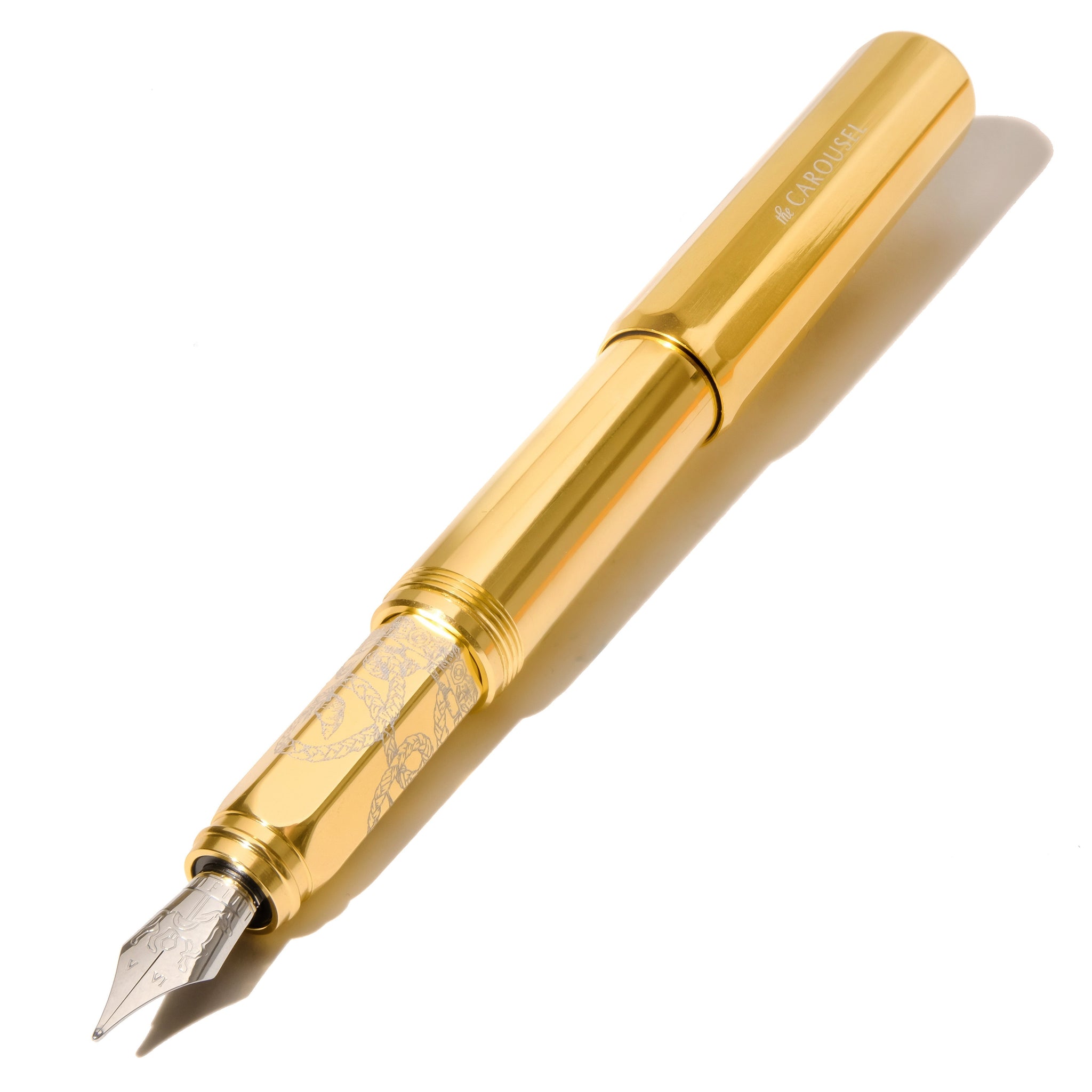 Ferris Wheel Press - Aluminum Carousel Fountain Pen (Plaited Gold Tress - Limited Edition)