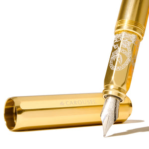 Ferris Wheel Press - Aluminum Carousel Fountain Pen (Plaited Gold Tress)