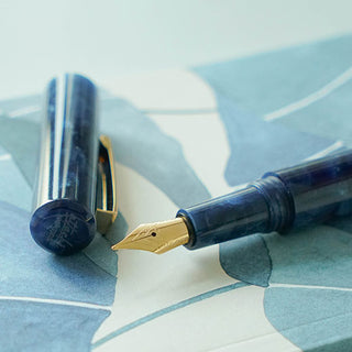 Hightide - Attache Marbled Fountain Pen (Navy)-KOHEZI