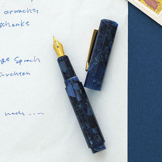 Hightide - Attache Marbled Fountain Pen (Navy)-KOHEZI