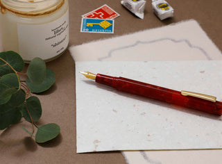 Hightide - Attache Marbled Fountain Pen (Red)-KOHEZI